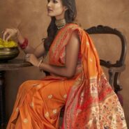 Zari Silk Saree - Side View