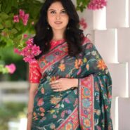 Floral Woven Saree - Detail View