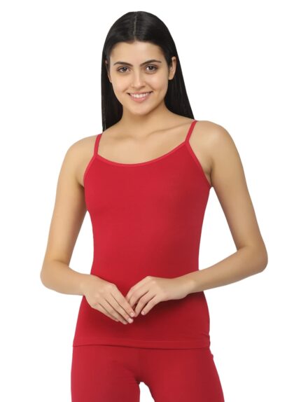 Women's Cotton Spandex Camisole Slip | Soft Stretchable & Comfortable | Solid Color with Adjustable Straps | Everyday Innerwear | Pack of 1 |