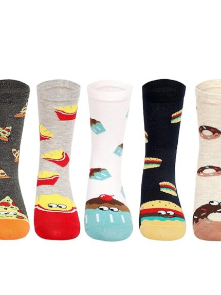 Supersox Funky Women Crew Length Compact Combed Cotton Multicolor Socks Packs Of 5
