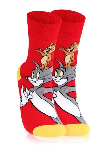 Bonjour Tom & Jerry Unisex Full - Length Character Socks