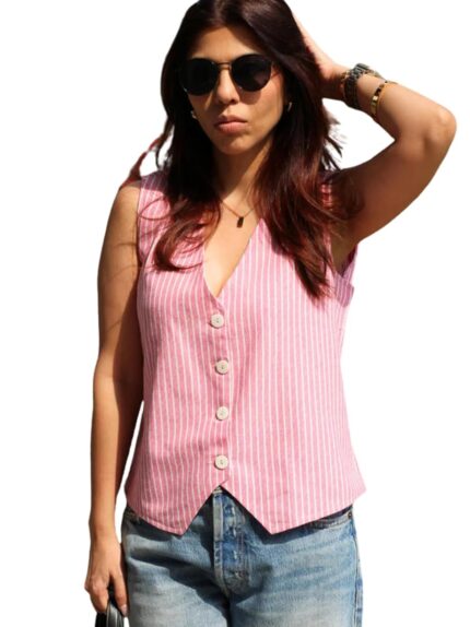 KARMA APPAREL Women Sling Waist Coat | Stylish Sleeveless Waistcoat Top for Women