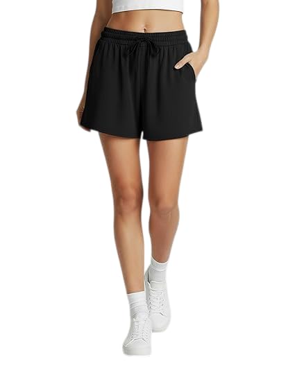 Plus Size Boxer Shorts Women's Summer Shorts, Casual Cotton Athletic Gym Jogger Shorts with Pockets, Relaxed Fit Running Shorts for Night Wear, S to 6XL