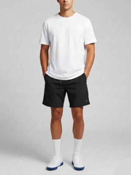 Tanso Polyester Lightweight Gym Shorts for Men (Badminton Shorts for Men, Workout Sports Short for man, Stretch Activewear Short for Running, Gym, Yoga for Boys) (Frost White)