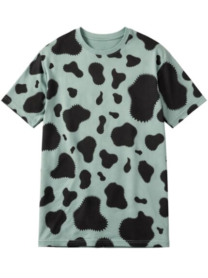 RodZen Oversized | Loose Fit | Relaxed Fit | Wide Fit Half Sleeves Cotton Round Neck All Over Printed T-Shirt for Womens/Girls