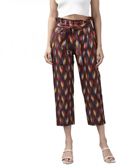 Generic Women's Casual Printed Cotton Trouser Pant (MultiColor)