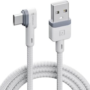 Portronics USB Type C Cable 3 A 1.2 m Konnect L POR-1403 (Compatible with All Phones With Type C port, White, One Cable)