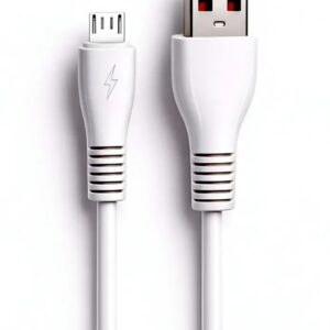 USB Cable 3 A 1 m Micro USB Cable 18 watt B Type Data Cable for Android Smartphones – 1 Meter Fast Charging and Durable B Type Charger Cable Compatible with Powerbanks, Speakers and More  (Compatible with Mobiles, Power Banks, Tablets, Speaker, Headphone, White, One Cable)