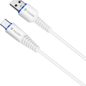 USB Type C Cable 2 A 1 m Rapidline 100AC RG10134_WH  (Compatible with iPhone 17 Series / iPhone 16 / 15 Seies, Galaxy S25 / S24/S23/S22 series, White, One Cable)